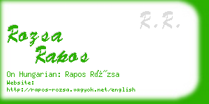rozsa rapos business card